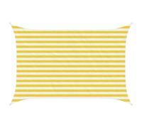 vidaXL Telo Ombra Giallo e Bianco 2 x 3,5 m HDPE, Tenda moderna per giardino e terrazza, copertura sole, ombre, protezione UV, canopee per balconi
