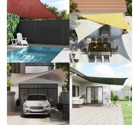 vidaXL Telo Ombra Giallo e Bianco 2 x 3 m HDPE