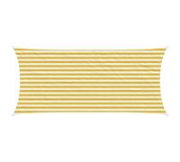 vidaXL Telo Ombra Giallo e Bianco 2 x 4,5 m HDPE