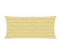 vidaXL Telo Ombra Giallo e Bianco 2 x 4 m HDPE, Tenda moderna per giardino e terrazza, copertura sole, ombre, protezione UV, canopee per balconi