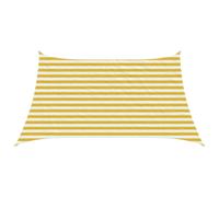 vidaXL Telo Ombra Giallo e Bianco 3 / 4 x 2 m HDPE