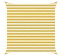 vidaXL Telo Ombra Giallo e Bianco 4 x 4 m HDPE