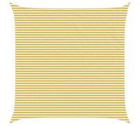 vidaXL Telo Ombra Giallo e Bianco 6 x 6 m HDPE