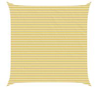 vidaXL Telo Ombra Giallo e Bianco 7 x 7 m HDPE