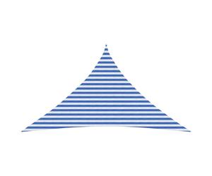 vidaXL Telo Ombra Triangolare 3,5 x 3,5 x 4,9 m HDPE Blu e Bianco