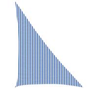 vidaXL Telo Ombra Triangolare 4 x 5 x 6,8 m HDPE Blu e Bianco