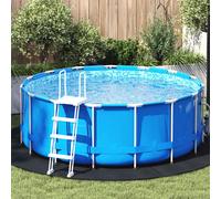 vidaXL Telo per Fondo Piscina Ø 244 cm (1 mm) Rotondo Nero