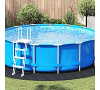 vidaXL Telo per Fondo Piscina Ø 396 cm (2 mm) Rotondo Nero