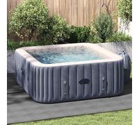 vidaXL Copertura Piscina Quadrata Grigio Chiaro Poliestere 274 x 274 cm