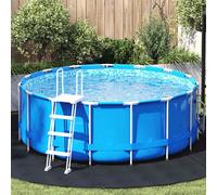 vidaXL Telo per Fondo Piscina Nero Ø 306 cm Tessuto Non Tessuto