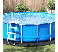 vidaXL Telo per Fondo Piscina Nero Ø 428 cm Tessuto Non Tessuto