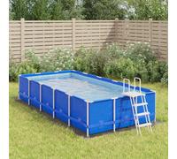 vidaXL Telo Sotto Piscina Grigio Chiaro 500x250 Geotessile Poliestere