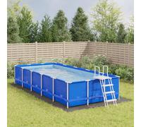 vidaXL Telo Sotto Piscina Grigio Chiaro 820x420 Geotessile Poliestere