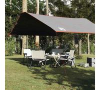 vidaXL Telone da Campeggio Grigio/Arancione 420x440 cm Impermeabile