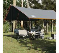 vidaXL Telone Campeggio Grigio e Arancione 460x305x210 cm Impermeabile, Tela da Campeggio, Telo di Riparo, Tela, Telo da Campeggio, Telo, telone
