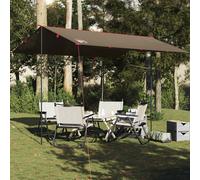vidaXL Telone da Campeggio Marrone 366x306 cm Impermeabile