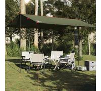 vidaXL Telone da Campeggio Verde Oliva 406x306 cm Impermeabile