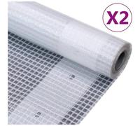 VIDAXL - Teloni Leno 2 Pz 260 G / m 3x20 M Bianchi