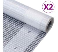 vidaXL Teloni Leno 2 pz 260 g/m² 3x6 m Bianchi