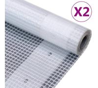 vidaXL Teloni Leno 2 pz 260 g/m² 3x6 m Bianchi