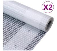VIDAXL - Teloni Leno 2 Pz 260 G / m 4x20 M Bianchi