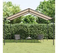 vidaXL Tenda a Baldacchino Beige 4x4 m in Acciaio e Tessuto