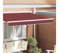 vidaXL Tenda a Braccio Borgogna 580 x 20 cm Tela