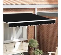 vidaXL Tenda a Braccio Nero 580 x 20 cm Tela