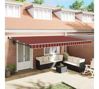 vidaXL Tenda a braccio retrattile automatica Arancione e Marrone 500x300 cm