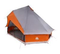 vidaXL Tenda per famiglie tepee Grigia e Arancione per 8 Persone impermeabile