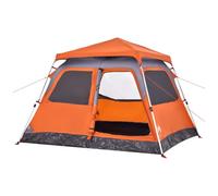 vidaXL Tenda a Cupola 4 Persone Grigio e Arancione a Rilascio Rapido