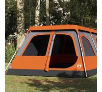 vidaXL Tenda a Cupola 8 Persone Grigio e Arancione a Rilascio Rapido