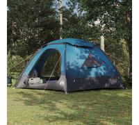 vidaXL Tenda a cupola con tetto rimovibile Blu 12-Persone, Tenda compatta, moderna e avventurosa, riparo impermeabile per famiglie, perfetta per eventi e escursioni