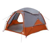 vidaXL Tenda a cupola con tetto rimovibile Grigio e arancione, Tenda compatta, moderna e avventurosa, riparo impermeabile per famiglie, perfetta per eventi e escursioni