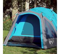 vidaXL Tenda a Cupola da Campeggio 3 Persone Blu a Rilascio Rapido