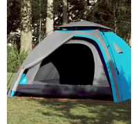 vidaXL Tenda a Cupola da Campeggio 4 Persone Blu a Rilascio Rapido
