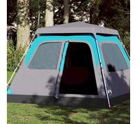 vidaXL Tenda a Cupola da Campeggio 4 Persone Blu a Rilascio Rapido
