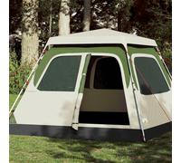 vidaXL Tenda a Cupola da Campeggio 4 Persone Verde a Rilascio Rapido