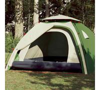 vidaXL Tenda a Cupola da Campeggio 4 Persone Verde a Rilascio Rapido