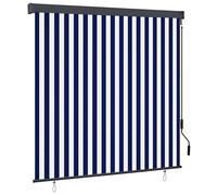 vidaXL Tenda a rullo Blu e Bianco 180 x 250 cm Tessuto e Alluminio