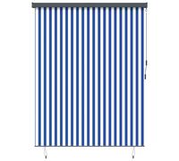 vidaXL Tenda a rullo Blu e Bianco 200 x 250 cm Tessuto e Alluminio
