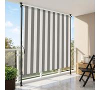 vidaXL Tenda a Rullo Esterna Antracite e Bianco 100 x 270 cm