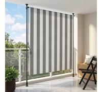 vidaXL Tenda a Rullo Esterna Antracite e Bianco 200 x 270 cm