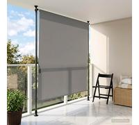 vidaXL Tenda a Rullo Esterna Grigio Chiaro 150 x 270 cm