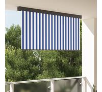 vidaXL Tenda a Rullo Esterna Rigato Blu e bianco 220 x 250 cm Tessuto