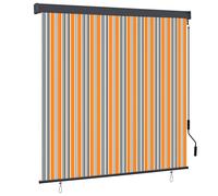 vidaXL Tenda a Rullo Esterna Rigato Giallo e blu 180 x 250 cm Tessuto