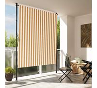 vidaXL Tenda a Rullo Esterno Arancio Bianca 200x270cm Tessuto Acciaio