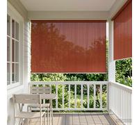 vidaXL Tenda a Rullo Esterno Blocco UV 90% Terracotta 350 x 230 cm, Tenda da balcone, ombrelloni per patio, protezione solare, copertura pergolato, ombre per finestre