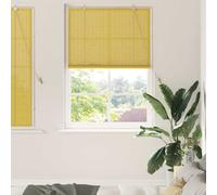 vidaXL Tenda a rullo Giallo 110 x 160 cm Bambù