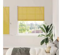 vidaXL Tenda a rullo Giallo 150 x 160 cm Bambù